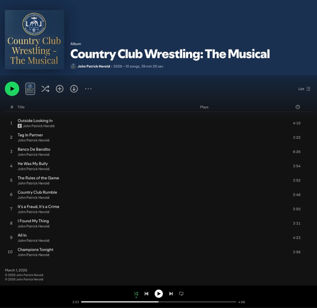Country Club Wrestling: The Musical album art
